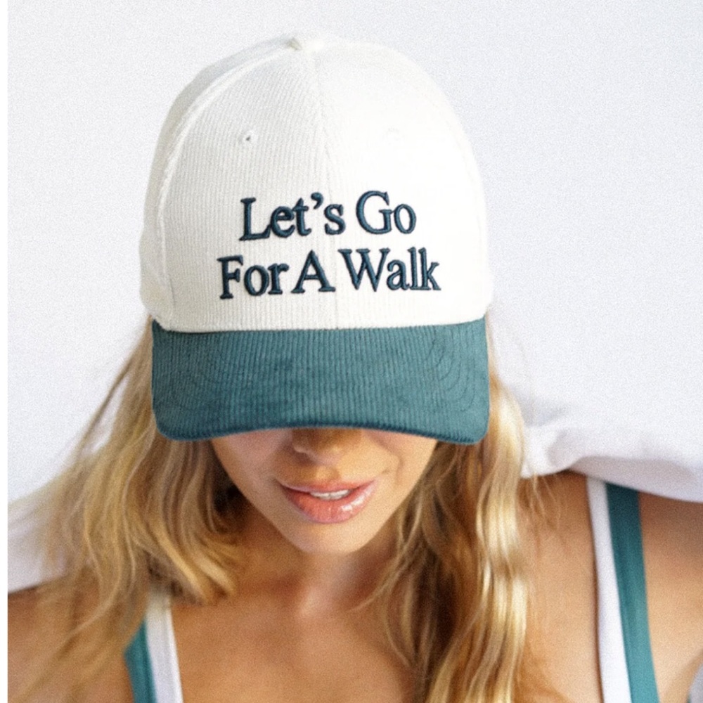 YLLW the Label corduroy Let’s Go For A Walk hat